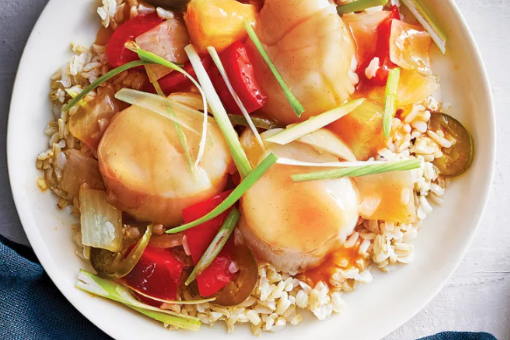 Slow-Cooker Sweet & Sour Scallops