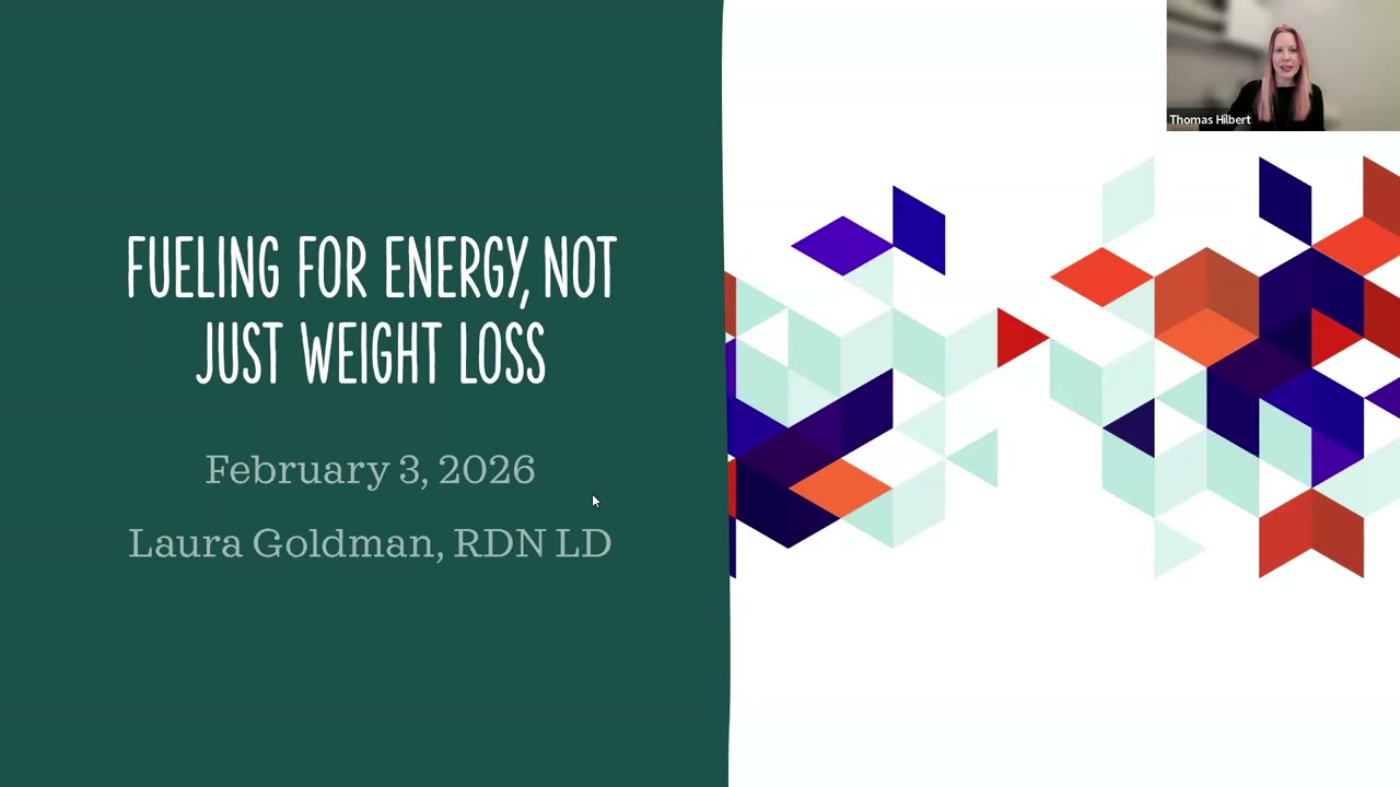 Fueling for Energy, Not Just Weight Loss
