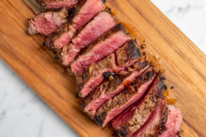 Seared Steak with Roasted Sweet Potato & Apple Panzanella