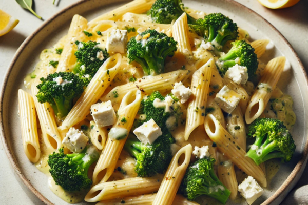 Pasta with Broccoli, Feta & Lemon
