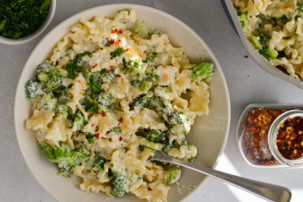 Cottage Cheese Alfredo Pasta