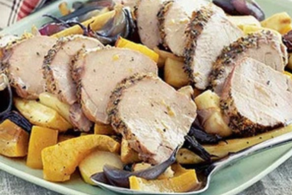 Pork Fillet with Roasted Vegetables