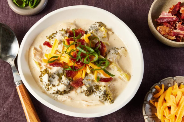 Slow-Cooker Loaded Broccoli & Chicken Soup