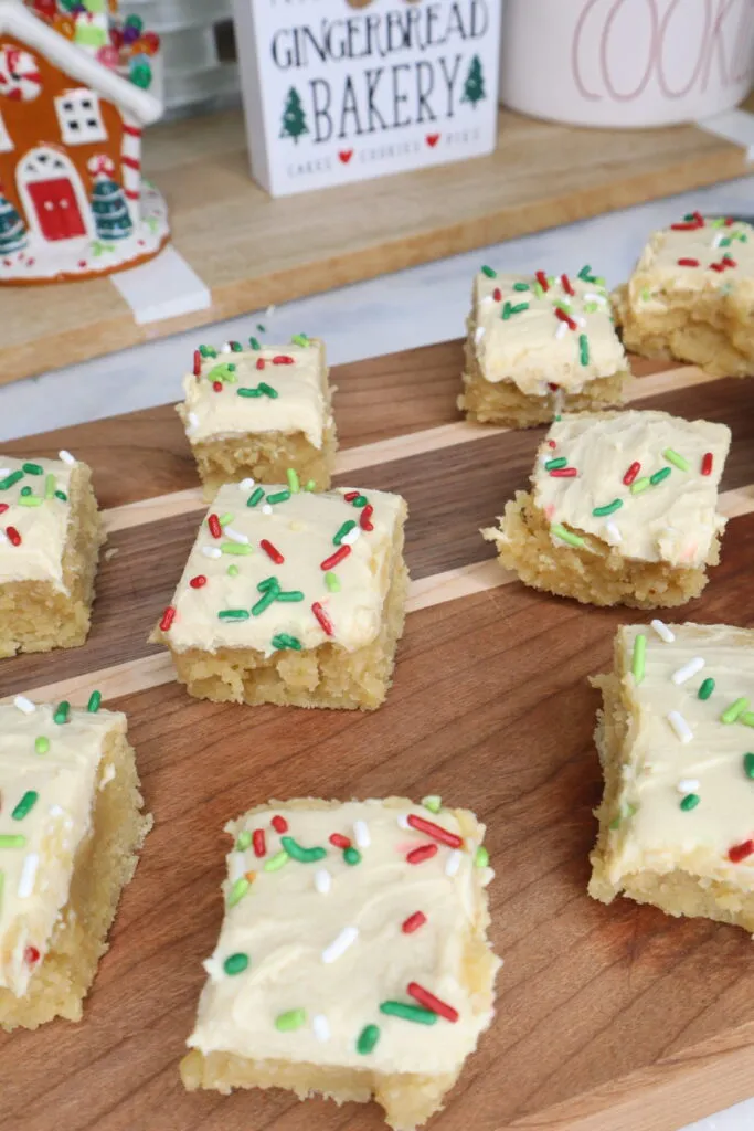 Christmas Protein Sugar Cookie Bars